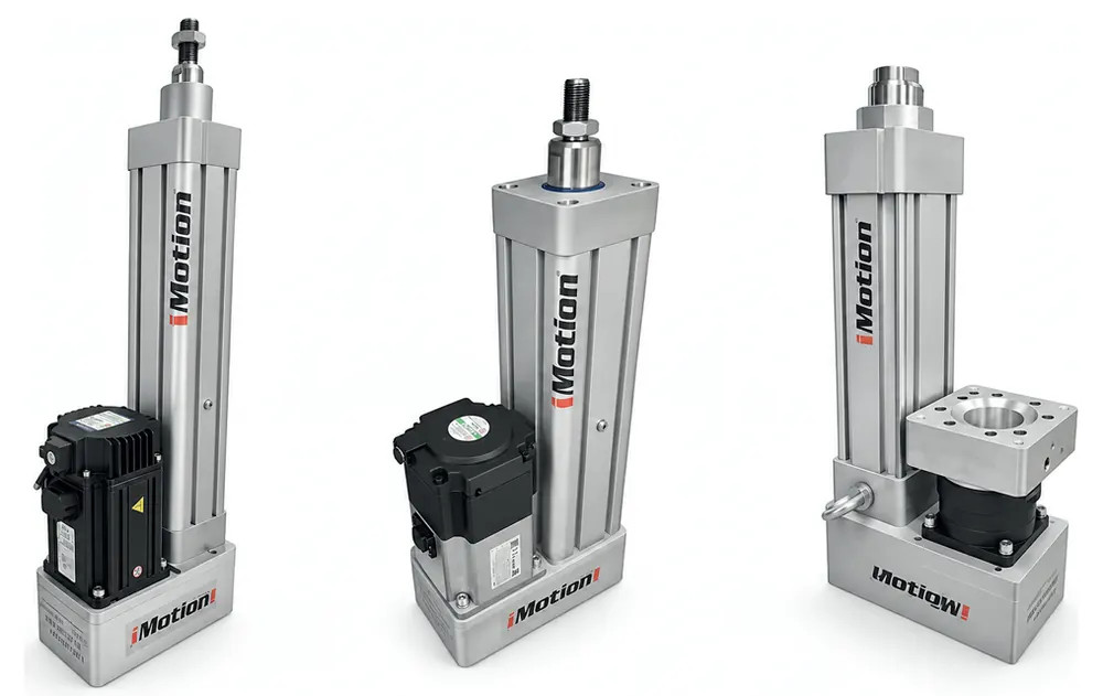 Gamma di cilindri elettrici iMotion ISO 15552 con servomotore